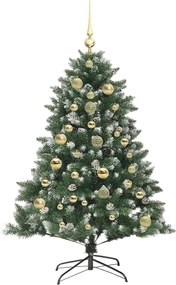 vidaXL Τεχνητό Χριστουγεννιάτικο Δέντρο με 150 LED Πράσινο 150 cm