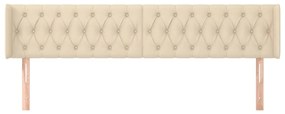 vidaXL Κεφαλάρι με Πτερύγια Κρεμ 203x16x78/88 εκ. Υφασμάτινο