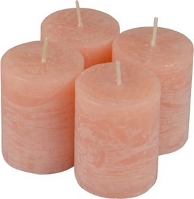 Κεριά (Σετ 4τμχ) L-C Rustique Powder Pink 6BPC128RP