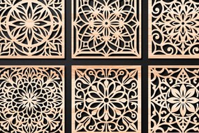 Σετ των 2 Intra απο ξύλο plywood 3mm-4mm πάχος – Σχεδιασμός σουβέρ κοπής με λέιζερ ξύλου Δίασταση 20x20 cm INTRAFABR-108320538