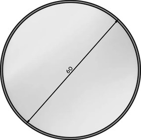 Καθρέφτης Calia-Διάμετρος: 60 εκ. - 0.00Χ3.00Χ0.00cm