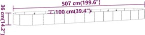 vidaXL Ζαρντινιέρα Ανθρακί 507x100x36εκ Γαλβανισμένος χάλυβας