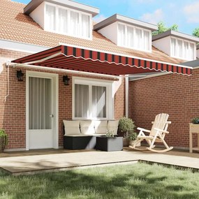 vidaXL Σκηνίτσα Αναδιπλούμενη 400 x 350 εκ πορτοκαλί και καφέ