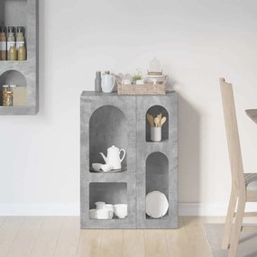 vidaXL Πλαϊνό γραφείο ELST Σκυρόδεμα Γκρι 59 x 35 x 80.5 εκ.