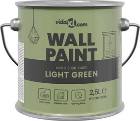 vidaXL Βαφή τοίχου Πράσινο 2,5 L Εκτύπωση τοίχου