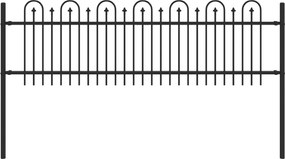 vidaXL Φράχτης Καμάρας με Άκρες Dronten Μαύρο