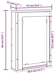 ΚΑΘΡΕΦΤΗΣ ΜΠΑΝΙΟΥ ΝΤΟΥΛΑΠΙ SONOMA ΔΡΥΣ 42X12X60 ΕΚ. ΜΟΡΙΟΣΑΝΙΔΑ 842432