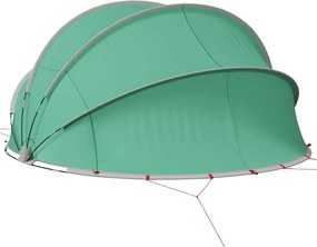 vidaXL Θόλος πισίνας Πράσινο 336 x 322 x 160 εκ.