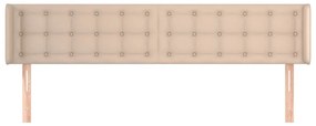 vidaXL Κεφαλάρι με Πτερύγια Καπουτσίνο 183x16x78/88εκ. Συνθετικό Δέρμα