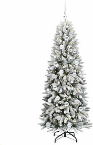 vidaXL Τεχνητό Χριστουγεννιάτικο Δέντρο με 300 LED Λευκό 180 cm