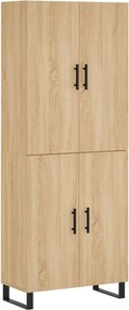 vidaXL Ντουλάπι Sonoma δρυς 69,5 x 34 x 180 εκ. από Επεξεργασμένο Ξύλο