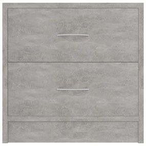 vidaXL Κομοδίνα 2 τεμ. Γκρι Σκυροδέματος 40x30x40 εκ. από Επεξ. Ξύλο
