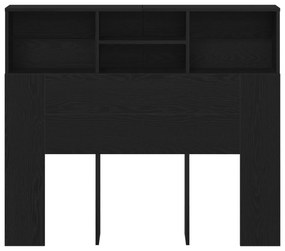 vidaXL Κρεβάτι Ντουλάπια Μαύρης Δρυς, 120x19x103.5 εκ., Επεξεργασμένο ξύλο