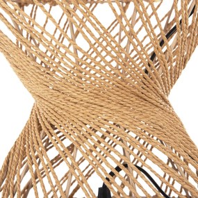 Φωτιστικό Οροφής C4344 Κυλινδρικό Paper Rope Μπέζ με 2 Λάμπες Φ25x160Υεκ. 25x25x160 εκ.