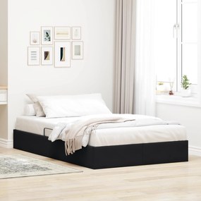 vidaXL Κρεβάτι Οθωμανικού Τύπου Μαύρο 120 x 200 cm Βελούδο