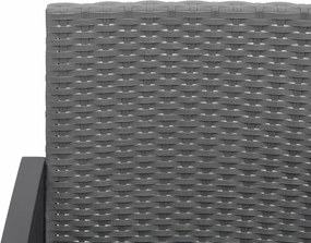 vidaXL Σετ Τραπεζαρίας Κήπου 5 τεμ. Σκ. Γκρι Ρατάν Πολυπροπ. &amp; Μαξιλ.