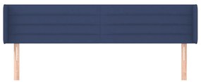 Κεφαλάρι με Πτερύγια Μπλε 203x16x78/88 εκ. Υφασμάτινο 3118936