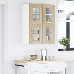 vidaXL Κρεμαστό ντουλάπι 2 pcs Δρύς Sonoma Επεξεργασμένο Ξύλο