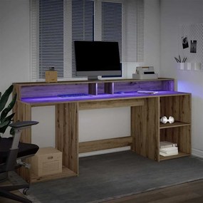 vidaXL Desk Artisan Δρυς 200 x 55 x 91 cm Engineered Wood