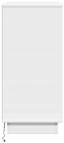 vidaXL Κομοδίνο με συρτάρι Λευκό 71 x 34.5 x 75 εκ. Επεξεργασμένο ξύλο