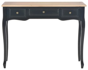 vidaXL 280046  Dressing Console Table with 3 Drawers Black