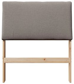 vidaXL Ταπετσαρισμένο κεφαλάρι Taupe 80 cm Στερεά ξυλεία πεύκου