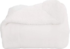 vidaXL Κουβέρτα Λευκό 220 x 240 cm Μαλλί