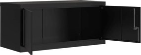 vidaXL Αρχειοθήκη Μαύρη 90 x 40 x 130 εκ. Ατσάλινη