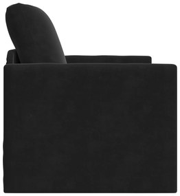 vidaXL Καναπές Κρεβάτι 2 σε 1 Μαύρος 74x77x81 cm Βελούδο