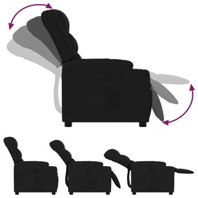 Πολυθρόνα Ανακλινόμενη Μαύρη Υφασμάτινη - Μαύρο