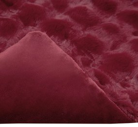 vidaXL Αντιολισθητική Ψεύτικη Γούνα Κουβέρτα Olite Βεραμάν Κόκκινο