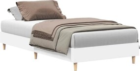 vidaXL Πλαίσιο κρεβατιού χωρίς στρώμα Λευκό 75x190 cm