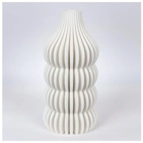 Βάζο Πορσελάνινο 3d Λευκό 17.5x17.5x35.5cm 752-21096 Estheti-752-21096-Λευκό 752-21096