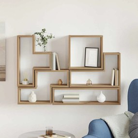 vidaXL Κύβος Τοίχου artisan δρυς 96 x 12 x 64 εκ. Επεξεργασμένο ξύλο