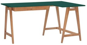 Γραφείο Luka Δεξιά Γωνία LUKAROFOAK10 135x50x75cm Oak-Sea Green