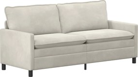 vidaXL Καναπές Κρεμ 196 x 81 x 87,5 εκ. Βελούδο