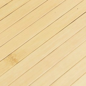 vidaXL Χαλί Στρογγυλό Ανοιχτόχρωμο Φυσικό Χρώμα Μπαμπού 60 εκ.