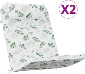 vidaXL Μαξιλάρια Καρέκλας Adirondack 2 τεμ. Σχ. Φύλλα Ύφασμα Oxford