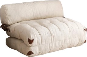 2-Seat Sofa-Bed Fold Teddy 2 - Cream Cream