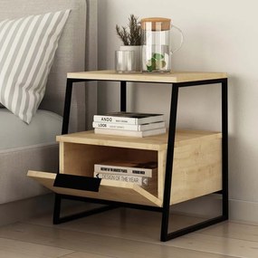 Κομοδίνο Pal Megapap χρώμα sapphire oak 45x40x50εκ.