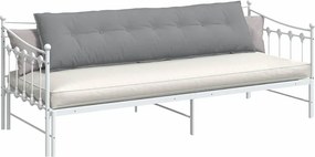 vidaXL Μαξιλάρι Πλάτης Ανοιχτό γκρι 200 x 50 x 19 cm ύφασμα