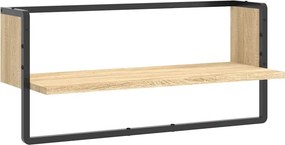 vidaXL Ράφι Τοίχου με Μπάρα Sonoma Δρυς 65x25x30 εκ.