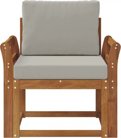 vidaXL Εξωτερικός καναπές Στερεό Ξύλο Ακακίας και Πολυεστέρ