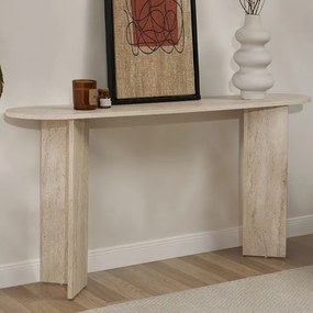 Κονσόλα Sira Megapap χρώμα travertine 150x35x75εκ.