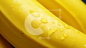 Intra Συλλεκτικό Ξύλινο Παζλ Plywood 4mm - Κοντινή όψη μιας φλούδας μπανάνας με σταγονίδια νερού Σε Ξύλινο Κουτί - Διαστάσεις: 10x10 cm – 25 κομμάτια