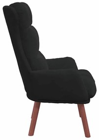 vidaXL Χαλαρωτική Πολυθρόνα Μαύρο 69 x 74 x 93 εκ. Βελούδο