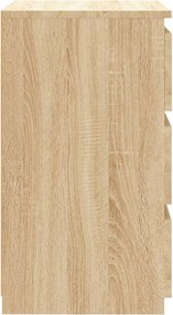 vidaXL Κομοδίνο Sonoma Δρυς 40 x 35 x 62,5 εκ. από Επεξ. Ξύλο