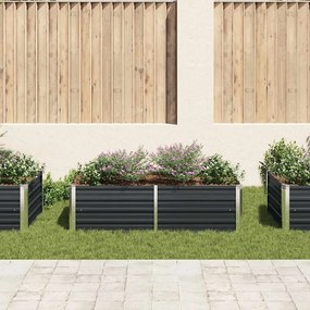 vidaXL Ζαρντινιέρα Ψηλή Ανθρακί 160x80x45 εκ. Γαλβανισμένος Χάλυβας