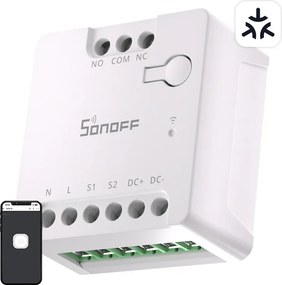 SONOFF MINI-D Smart WiFi Matter Switch (AC/DC 12-48V, ξηρή επαφή)