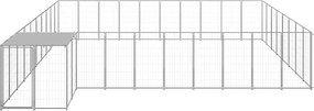 vidaXL Σπιτάκι Σκύλου Ασημί 25,41 μ² Ατσάλινο